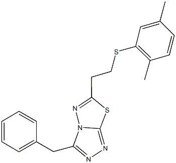 benzyl triazolo thiadiazol ethyl 2,5 dimethylphenyl sulfide 724432 16