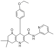 361195 91 cas ethoxyphenyl 2,7,7 trimethyl n pyridinyl oxo 1,4,5,6,7,8 hexahydro quinolinecarboxamide